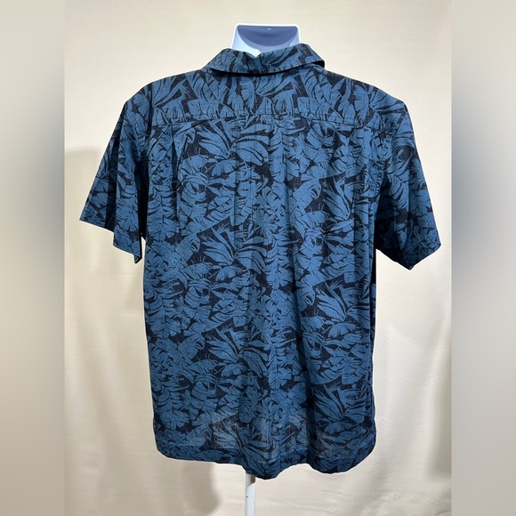 EDDIE BAUER Men’s blue tropical print shirt size L. - Picture 5 of 11